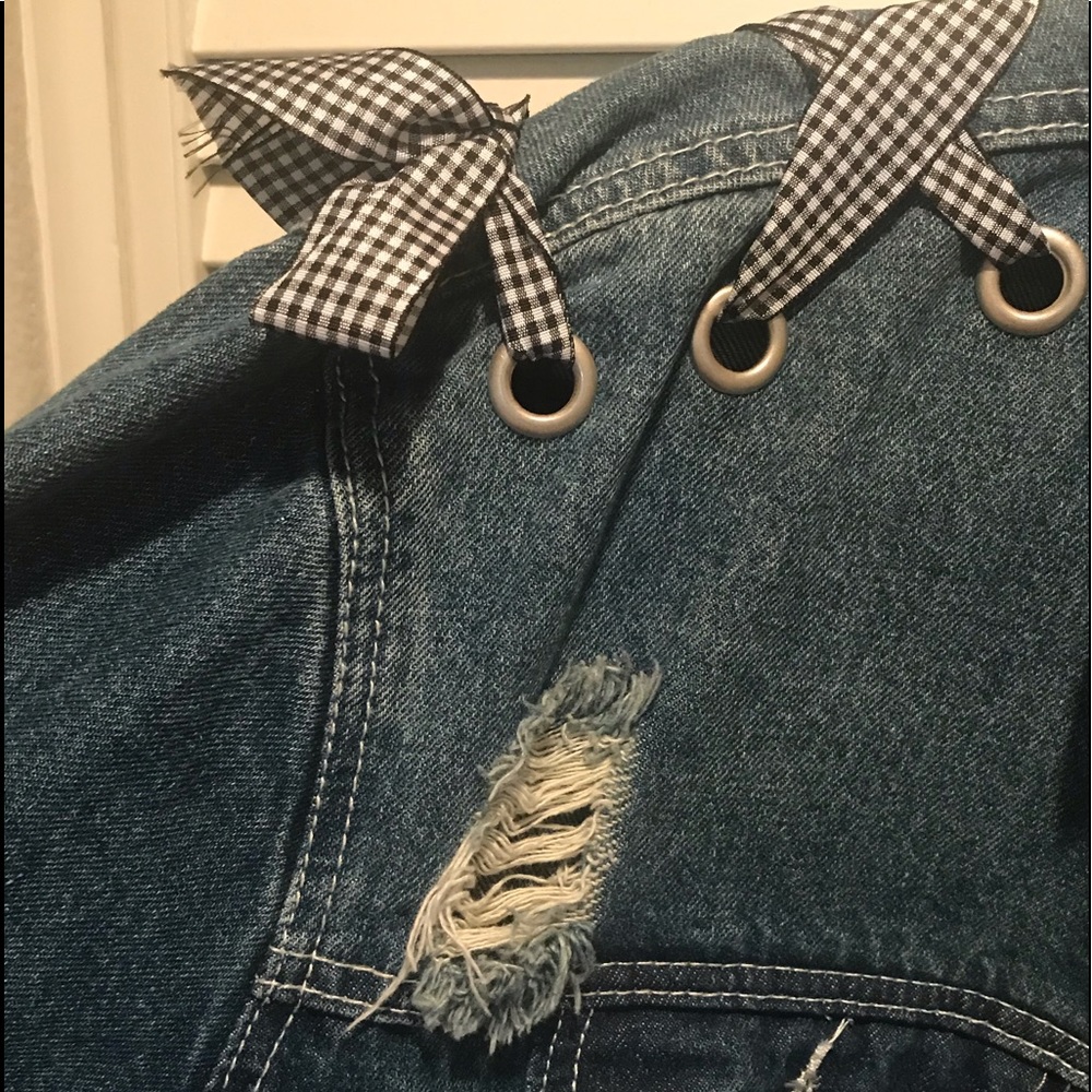 Fun Distressed Denim Jacket - Picture 3 of 5